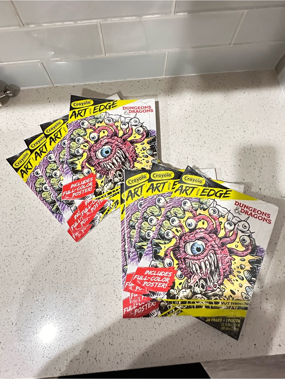 Crayola Art With Edge Dungeons & Dragons Coloring Book Lot of 8 NEW Sealed